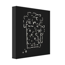 Japanese ASCII Art「beer」 ギャラリー張りキャンバス