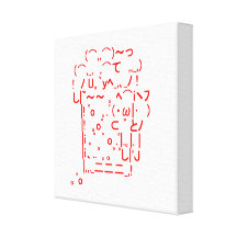 Japanese ASCII Art「beer」 張りキャンバスプリント