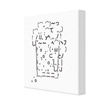 Japanese ASCII Art「beer」 張りキャンバスプリント