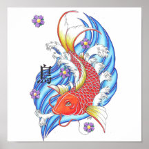 Japonês Koi Poster