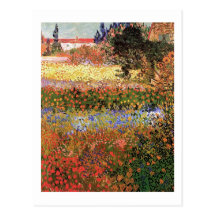 Jardim de florescência, Vincent van Gogh. Cartao Postal