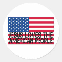 Jésus loves the American celebridades Adesivos Em Formato Redondos