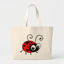 Joaninha bonito bolsa para compras