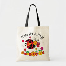 Joaninha bonito como um inseto bolsa de lona