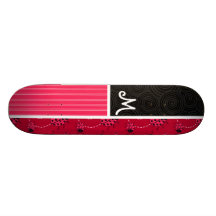 Joaninha cor-de-rosa & preto skate