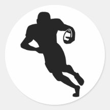 Jogador de futebol adesivo em formato redondo