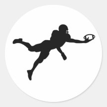 Jogador de futebol adesivos em formato redondos