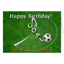 Jogador de futebol do futebol do feliz aniversario cartoes