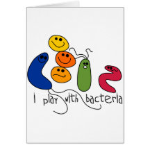 Jogo com bactérias cartoes