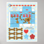 Jogo-Grupo do biscoito do filhote de cachorro Pôsteres