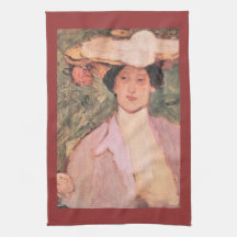 Jozsef Rippl-Ronai - mulher no vermelho Panos De Prato