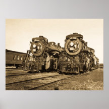 "Junta" locomotivas nacionais canadenses da estrad Pôsteres