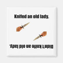 Knifed uma senhora idosa imã