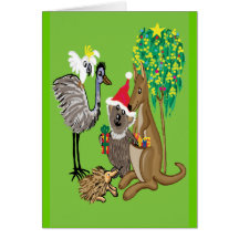 Koala do papai noel cartao