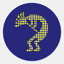 Kokopelli Adesivos Em Formato Redondos