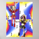 Koshini e amigo que têm o divertimento posters