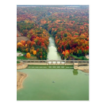 Lago e represa berlin cartao postal