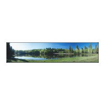 Lago fence de tração impressão em canvas
