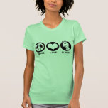 Lamas do amor da paz tshirts