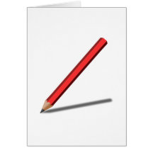 Lápis vermelho cartoes