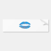 Laranja azul do beijo os presentes de Zazzle do MU Adesivos