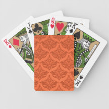 Laranja retro do Flourish Jogos De Baralho