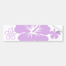 lavanda da flor do hibiscus aloha adesivos