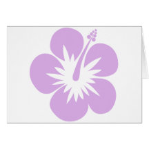 lavanda da flor do hibiscus aloha cartão