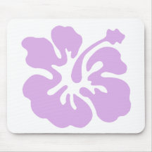lavanda da flor do hibiscus aloha mousepads
