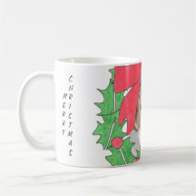 Lebreiro bonito na grinalda 2 do Natal Caneca