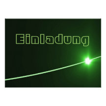 LED green Convite Personalizado