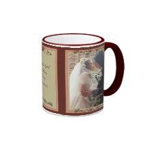 Lembrança customizável de florescência do casament caneca