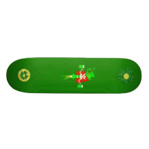 Leprechaun da menina do Redhead do dia da pancadin Skate