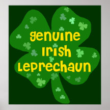 Leprechaun irlandês genuíno poster