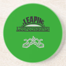 Leprechauns de Leapin & porta copos irlandesa dos 