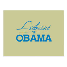 Lésbica para Obama Cartao Postal