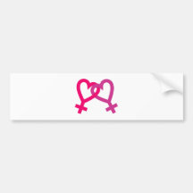Lésbicas corações lésbicos lesbian hearts adesivo