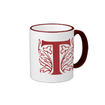 Letra extravagante T Caneca