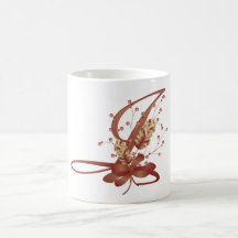 Letra que do monograma da acção de graças eu coloc caneca