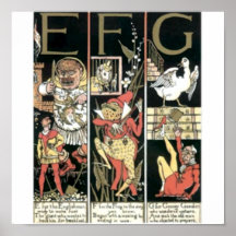 Letras de EFG de ABC absurdo Poster