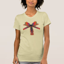 Libélula alaranjada Funky do fractal Tshirt