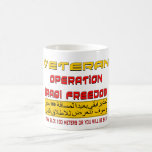 Liberdade do iraquiano da operação do veterano caneca
