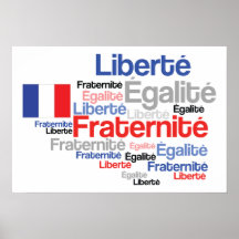 Liberdade, igualdade, bandeira do francês da frate posters