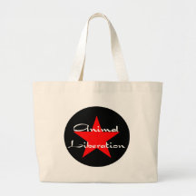 libertação animal bolsa de lona