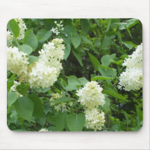 Lilac Bush branco Mousepads