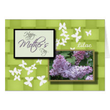 Lilac feliz do dia das mães floral cartão