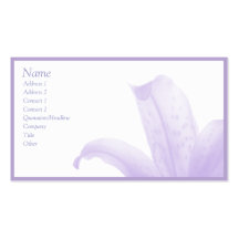 Lilac simples modelo cartoes de visitas