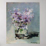 Lilacs em um vidro pelo impressão de Manet