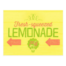 Limonada espremida fresca cartoes postais