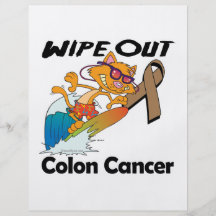 Limpe para fora o cancro do cólon modelo de panfletos